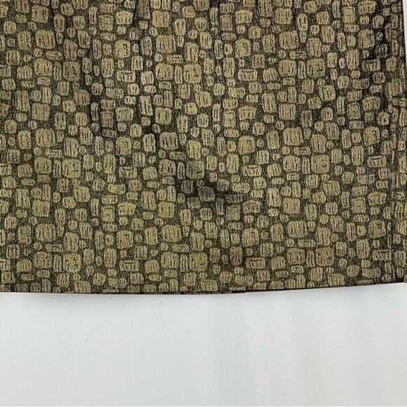 LOFT Metallic Black Gold Party Event Disco Y2K Pencil Skirt NWOT Size 2P - Picture 3 of 11